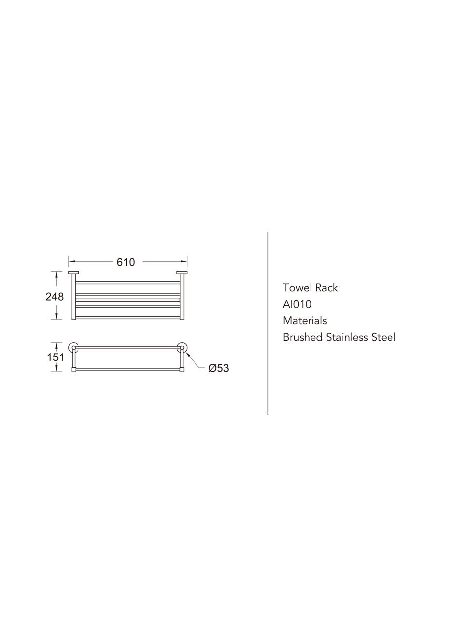 Round Deluxe Towel Rack-AI010
