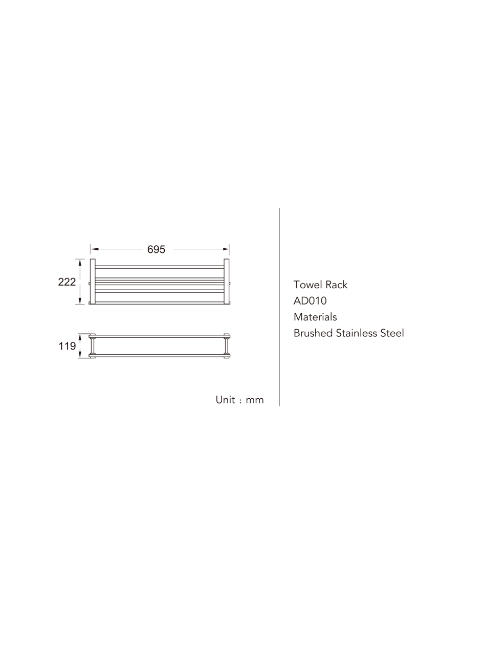 Square Deluxe Towel Rack-AD010