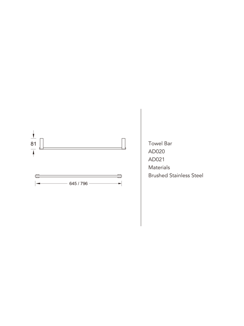 Single Towel Rack - L-AD021